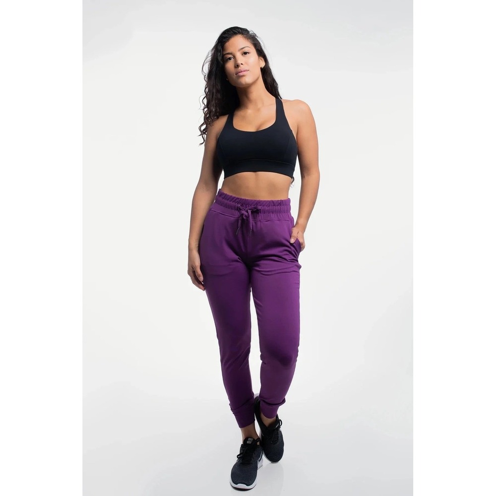 Barbell Apparel Women's Joggers Purple‎ Athletic Pants High Stretch- Size Medium